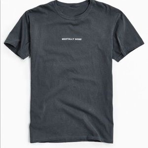 Urban Outfitters dark grey mentally gone tee shirt